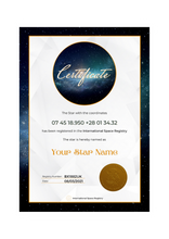 Load image into Gallery viewer, Star Naming Certificate Galaxy Darkgreen